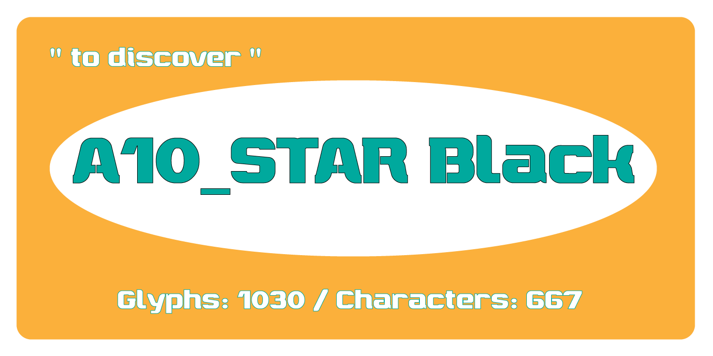 Przykładowa czcionka A10 STAR Black #4